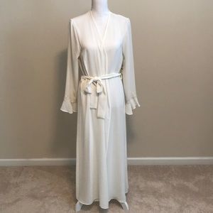 NWT Flora Ivory Sheer Robe-S/M